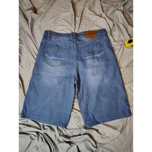 Vintage Y2k Universal Genius Denim Shorts Mens 36 Blue Baggy Skate Wide South